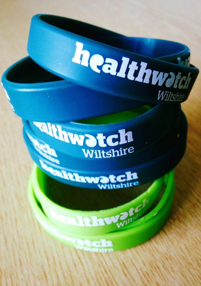 Healthwatch Wiltshire wristbands